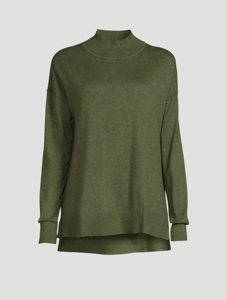 High-Low Mockneck Sweater