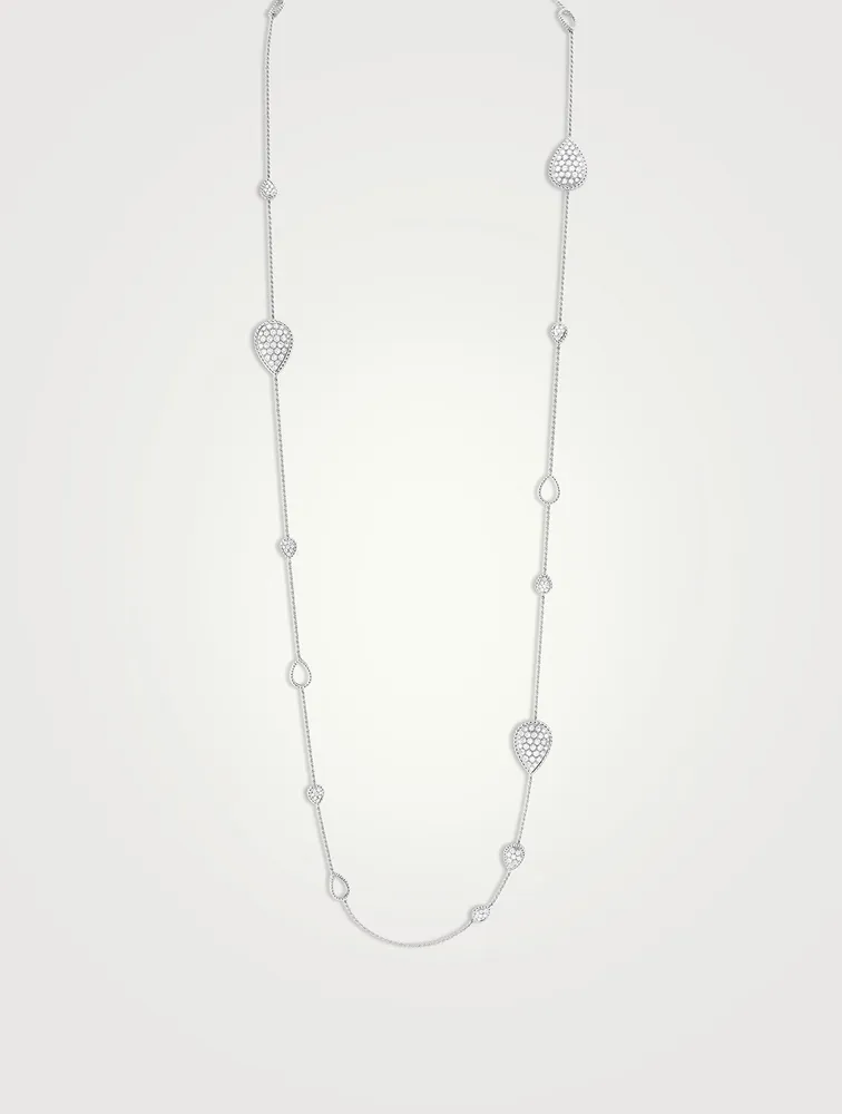 Serpent Bohème 18K White Gold Necklace With Diamonds
