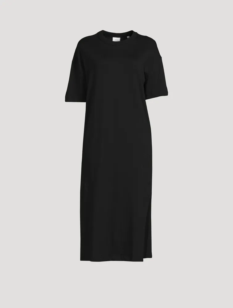Cotton Slit T-Shirt Dress