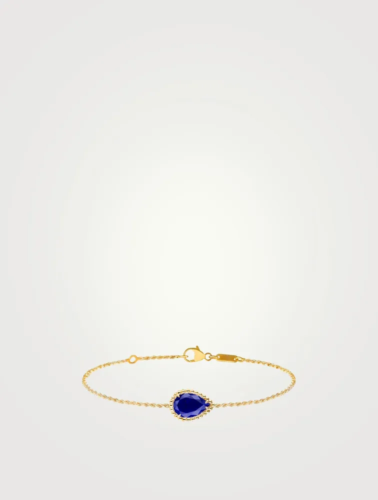 Small Serpent Bohème Gold Bracelet With Lapis Lazuli