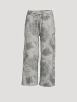 Wide-Leg Cropped Sweatpants