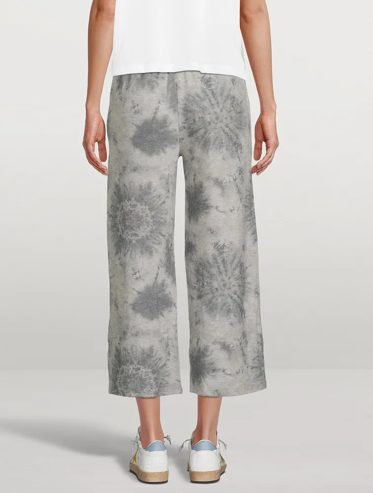Wide-Leg Cropped Sweatpants