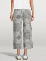 Wide-Leg Cropped Sweatpants