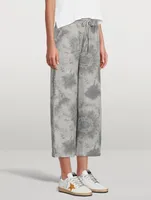 Wide-Leg Cropped Sweatpants