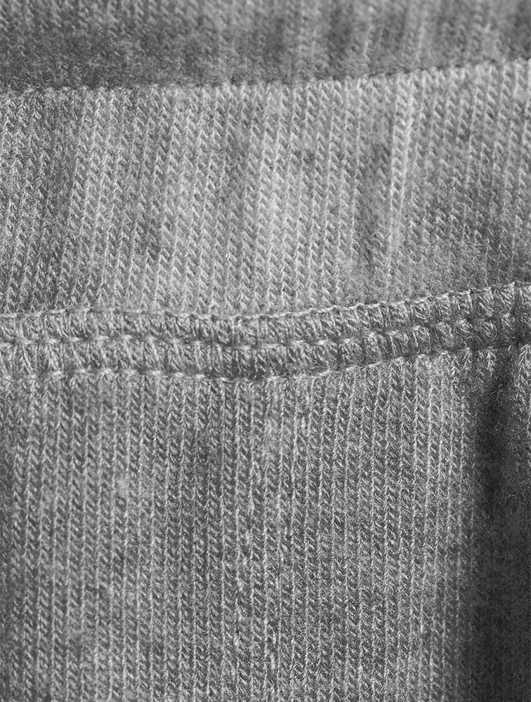 Wide-Leg Cropped Sweatpants