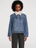 Ex-Boyfriend Sherpa Denim Trucker Jacket
