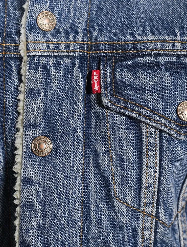 Ex-Boyfriend Sherpa Denim Trucker Jacket