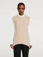 Sculpted Vest With Beading