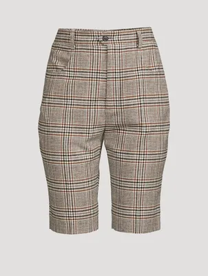 Bermuda Shorts Plaid Print