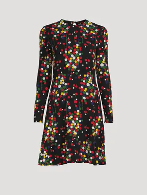 Flared Dress Confetti Print