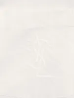 Monogram Embroidered Cotton And Linen Shirt
