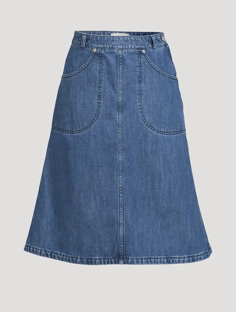 Denim Midi Skirt