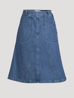Denim Midi Skirt