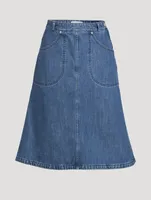 Denim Midi Skirt