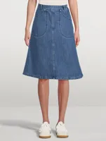 Denim Midi Skirt