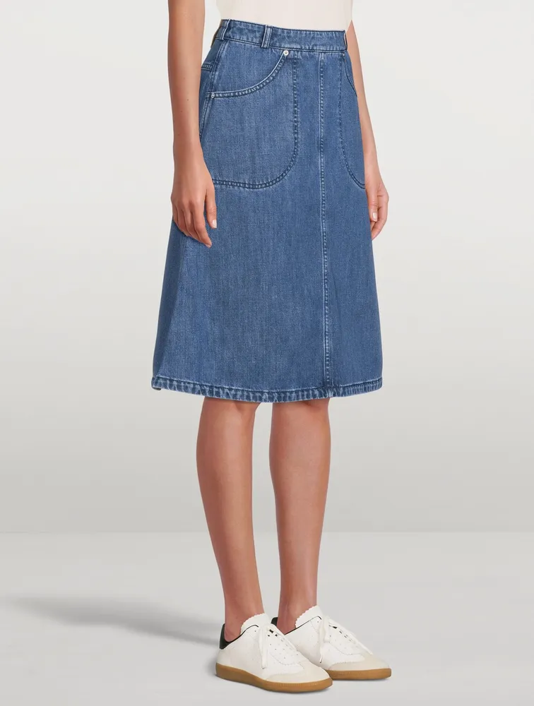 Denim Midi Skirt