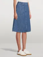 Denim Midi Skirt
