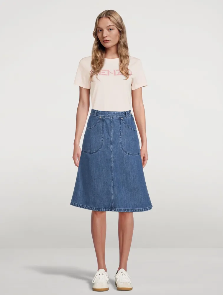 Denim Midi Skirt