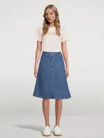 Denim Midi Skirt
