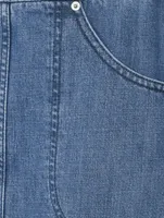 Denim Midi Skirt