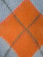 Wool And Mohair Argyle Knit Sweater