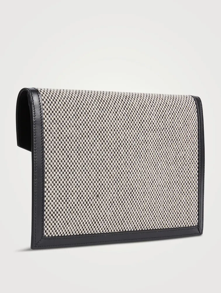 Medium Uptown YSL Monogram Tweed Clutch