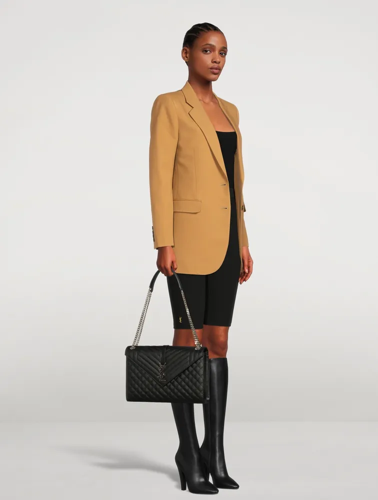 Large YSL Monogram Leather Envelope Bag