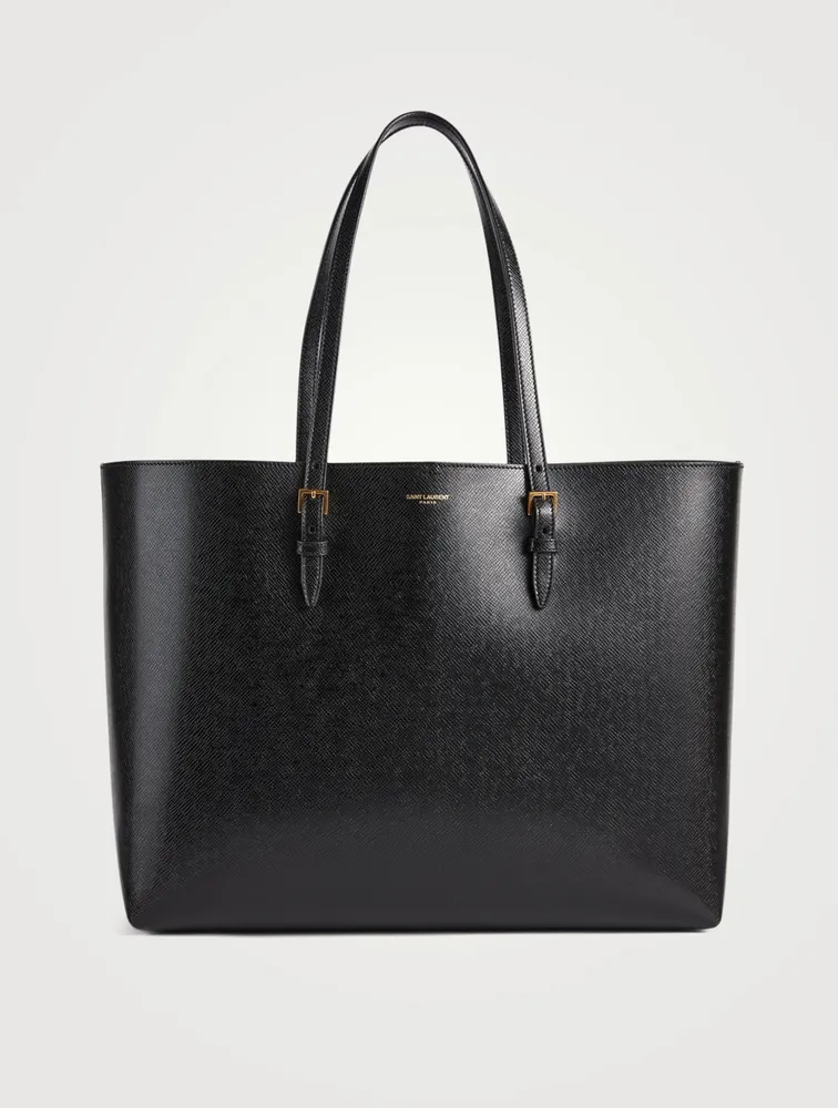 Buckle Leather Tote Bag