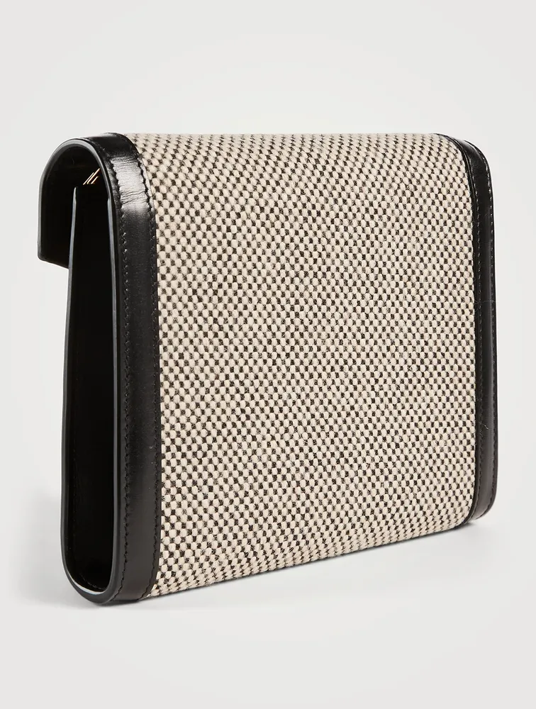 Cassandra YSL Monogram Tweed Chain Wallet