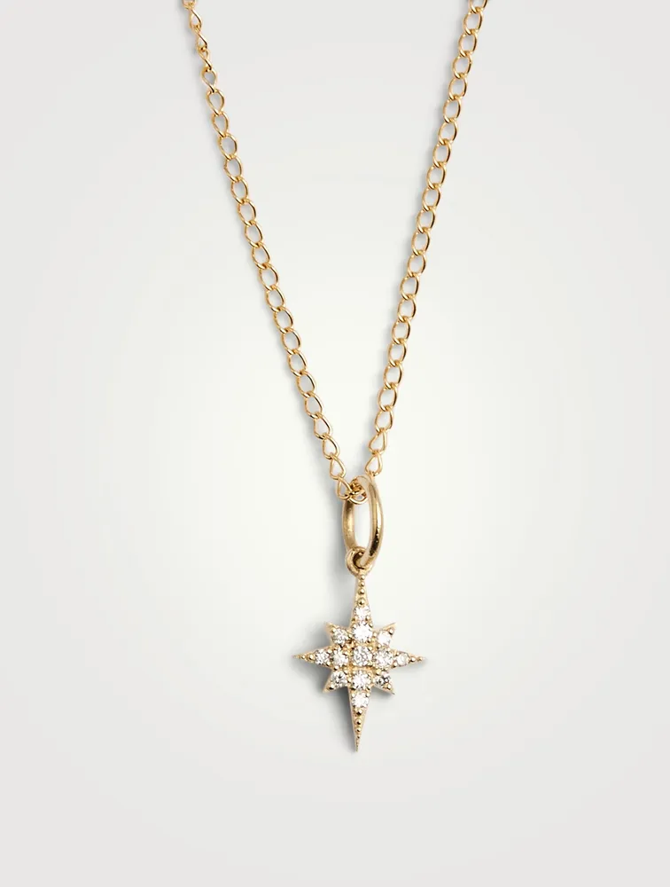Little Lila Diamond Star Pendant 10k Gold Chain Necklace