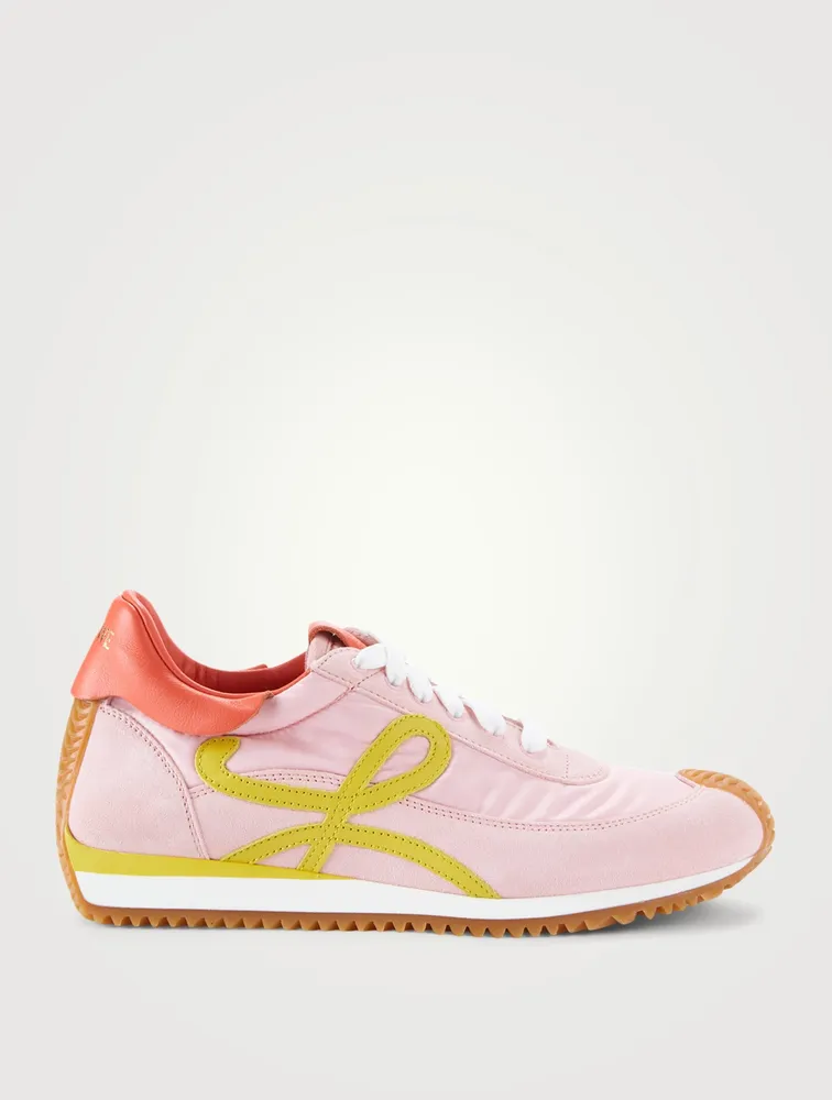 Flow Runner Nylon And Suede Sneakers