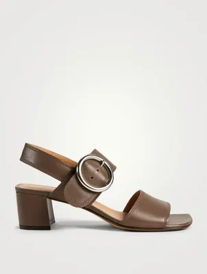 Leather Slingback Sandals