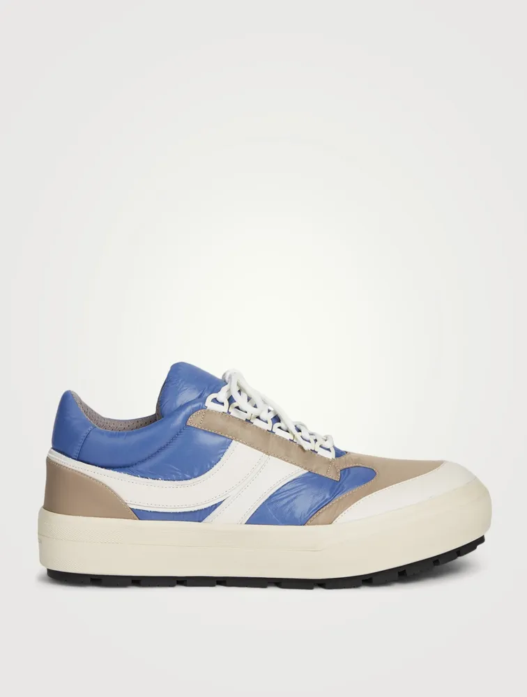 Leather And Fabric Sneakers