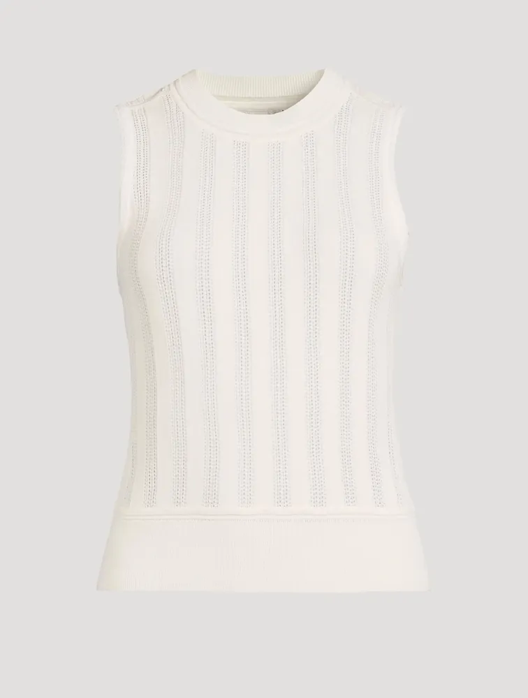 Crepe Cotton Lace Tank Top