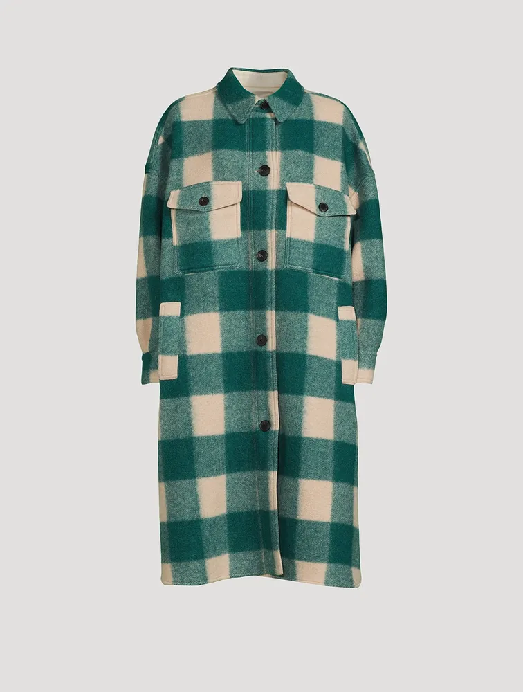 Fontizi Long Shirt Jacket Plaid