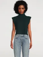 Megan Merino Wool Turtleneck Sweater Vest