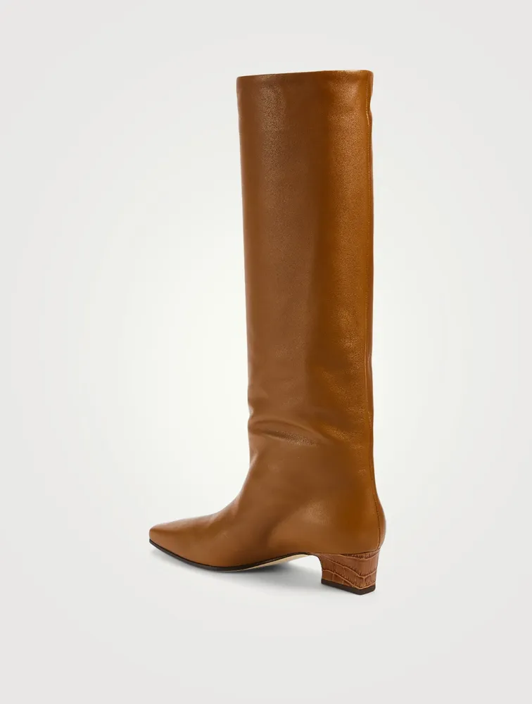 City Leather Knee-High Boots