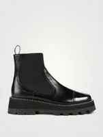 Clayton Leather Chelsea Boots With Crystal Trim