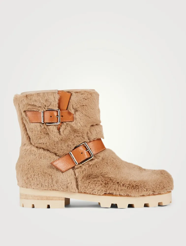 Youth II Faux Fur Moto Boots