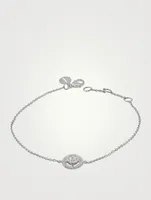 Diamond Flower 18K White Gold Bracelet With Diamonds