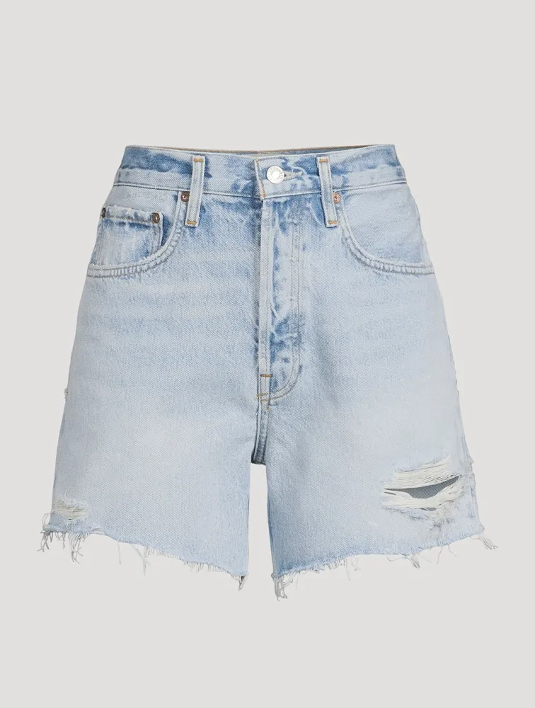 Riley High-Waisted Denim Shorts