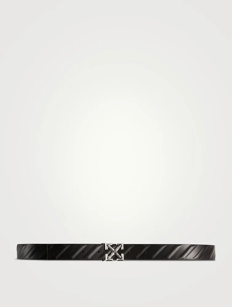 Diagonals Leather Belt