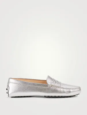 Gommino Metallic Leather Driving Shoes