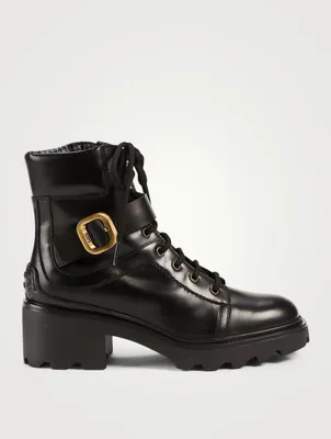 Leather Combat Boots