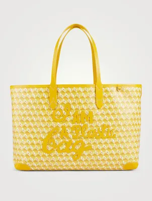 I Am A Plastic Bag Motif Recycled Canvas Tote