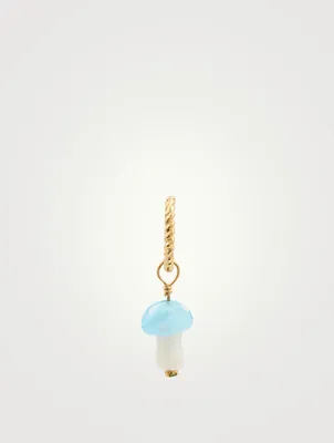 Magic Mushroom 18K Gold-Plated Silver Hoop Earring