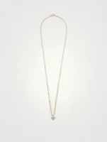 Lovely Rebel 18K Gold-Plated Silver Necklace With Kiss Face Pearl