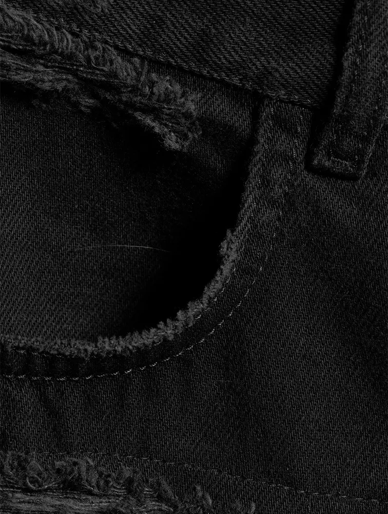 Distressed Denim Shorts