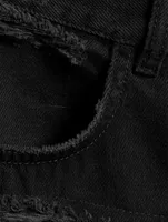 Distressed Denim Shorts