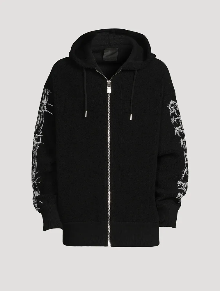 Ringlet Wool Barbed Wire Zip Hoodie